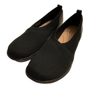 *Clarks Sz 8 Sashlynn Comfort Shoes Black Mesh Textile Uppers